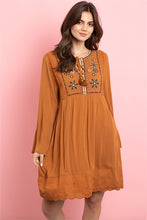 Load image into Gallery viewer, Camel color Boho style dress