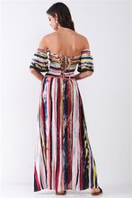 Load image into Gallery viewer, Smocked Top Striped Maxi Dress