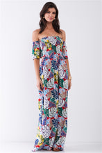 Load image into Gallery viewer, Red Multi Color Maxi Dress