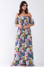 Load image into Gallery viewer, Red Multi Color Maxi Dress
