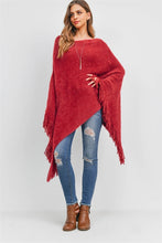Load image into Gallery viewer, Red Poncho Sweater
