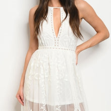 Load image into Gallery viewer, EYELET, EMBROIDERY LACE MAXI WHITE DRESS