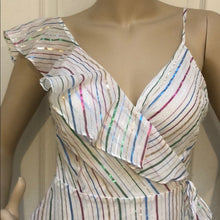 Load image into Gallery viewer, RAINBOW STRIPE WRAP DRESS
