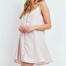Load image into Gallery viewer, Beige button down dress