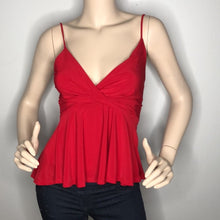 Load image into Gallery viewer, Red Strappy Peplum top
