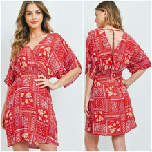 Load image into Gallery viewer, Red Boho Style Dress