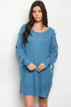 Load image into Gallery viewer, BLUE SWEATER DRESS