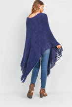 Load image into Gallery viewer, Blue Poncho Sweater