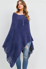 Load image into Gallery viewer, Blue Poncho Sweater