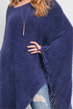 Load image into Gallery viewer, Blue Poncho Sweater