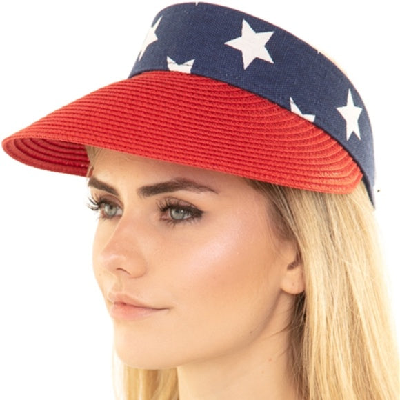 American Flag Viser Hat